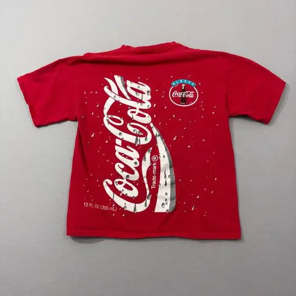 Vintage Coca Cola Big Print Shirt Men's Extra Large Red 1994 Promo Cola Soda Pop - Picture 9 of 11